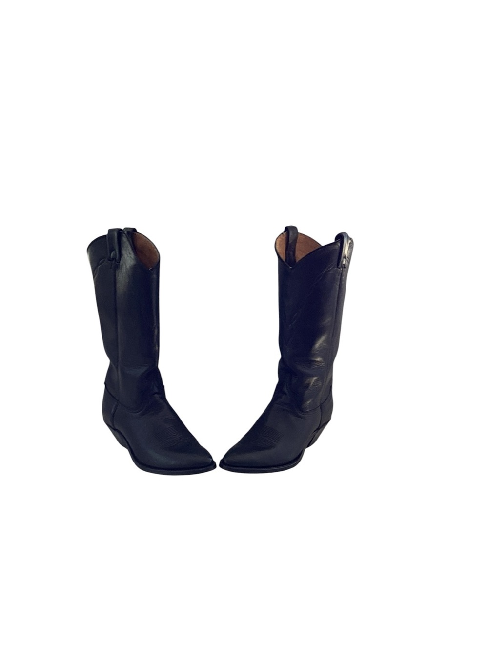 Abilene Boot Co. Black Leather Western Heeled Boots